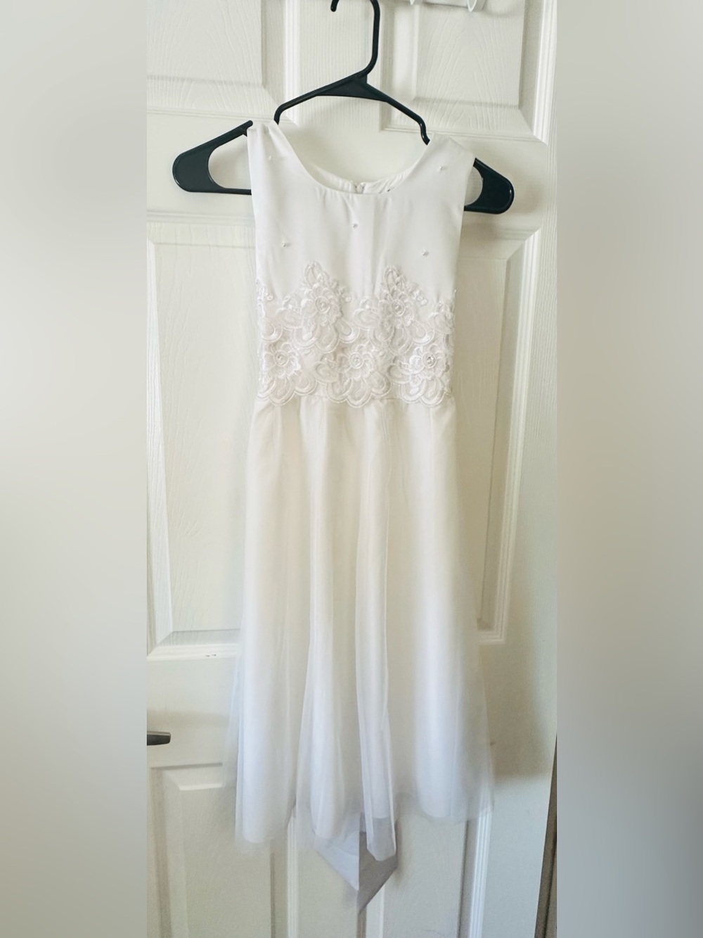 Emerald Gumdrops White Chiffon Lace Formal Dress